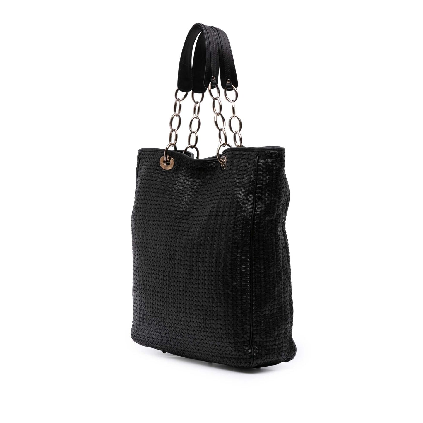 Dior Lady Soft Shopping Tote Lambskin Woven Tote Bag