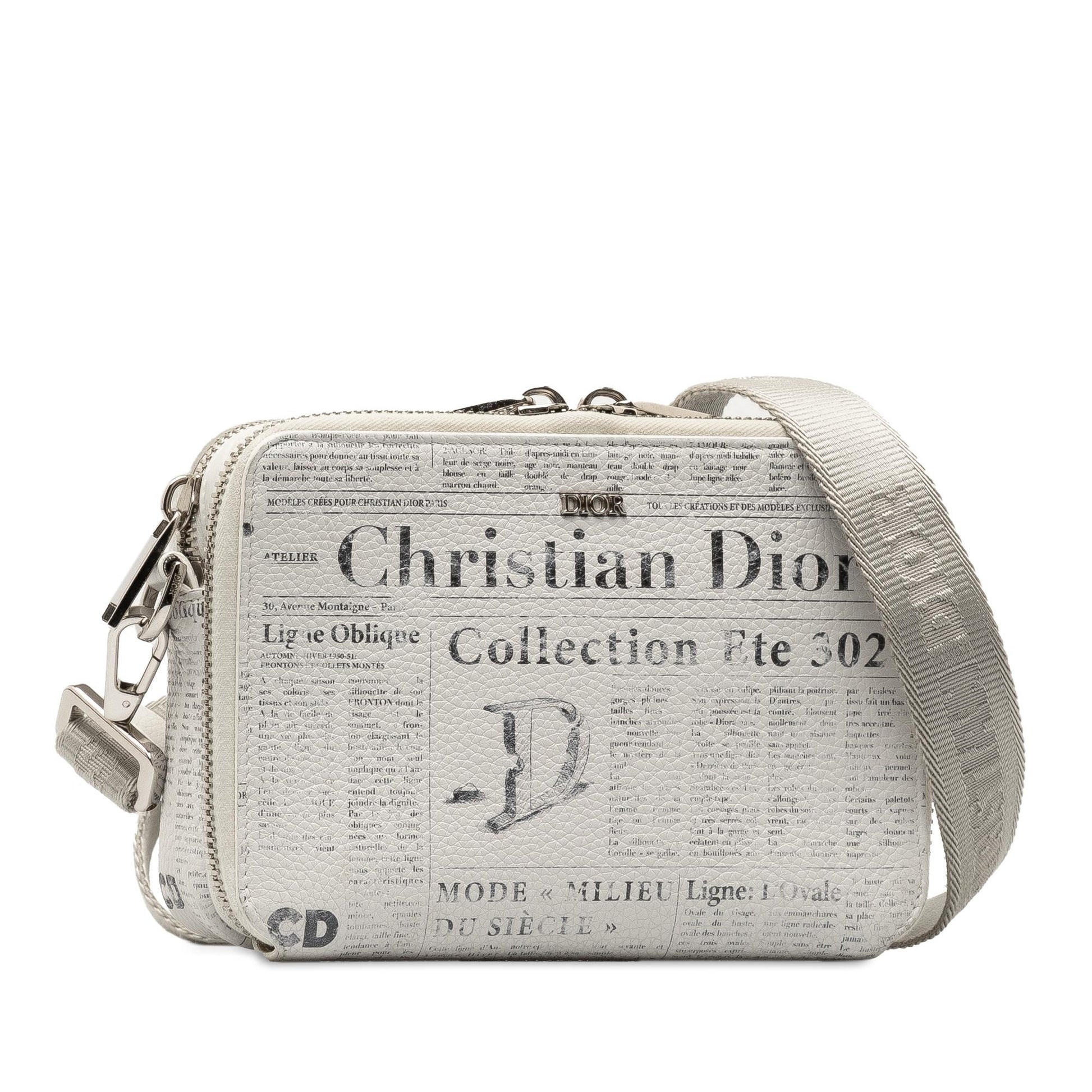 Dior Daniel Arsham Newspaper Print Crossbody Shg Ldiws8 Crossbody Bag