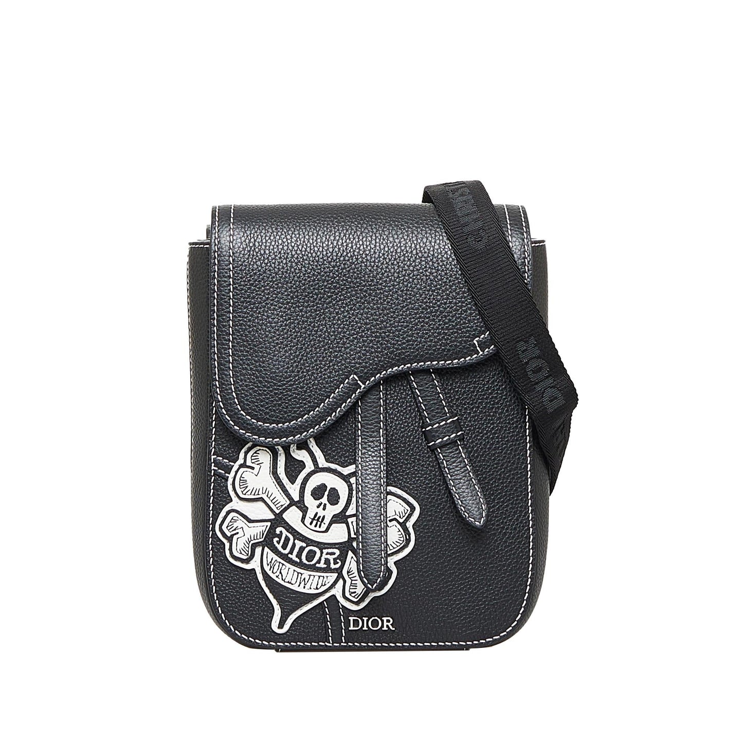 Dior Stussy Bee Applique Saddle Crossbody Shg Ptcs1W Crossbody Bag