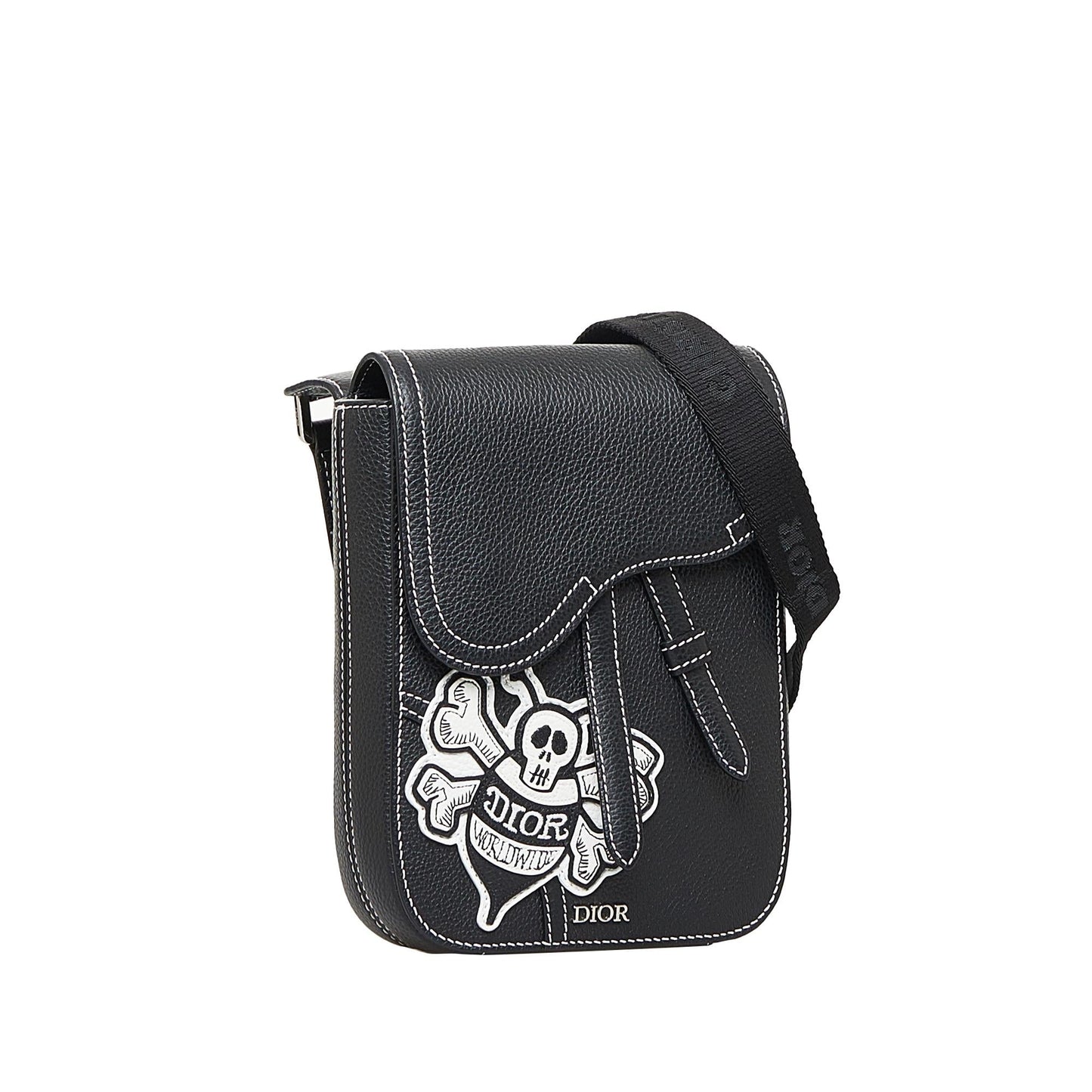 Dior Stussy Bee Applique Saddle Crossbody Shg Ptcs1W Crossbody Bag