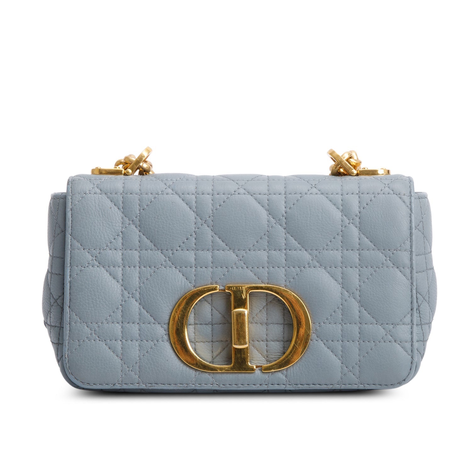 Dior Christian Grey Supple Cannage Calfskin Caro Bag Leather Small Travel Bag