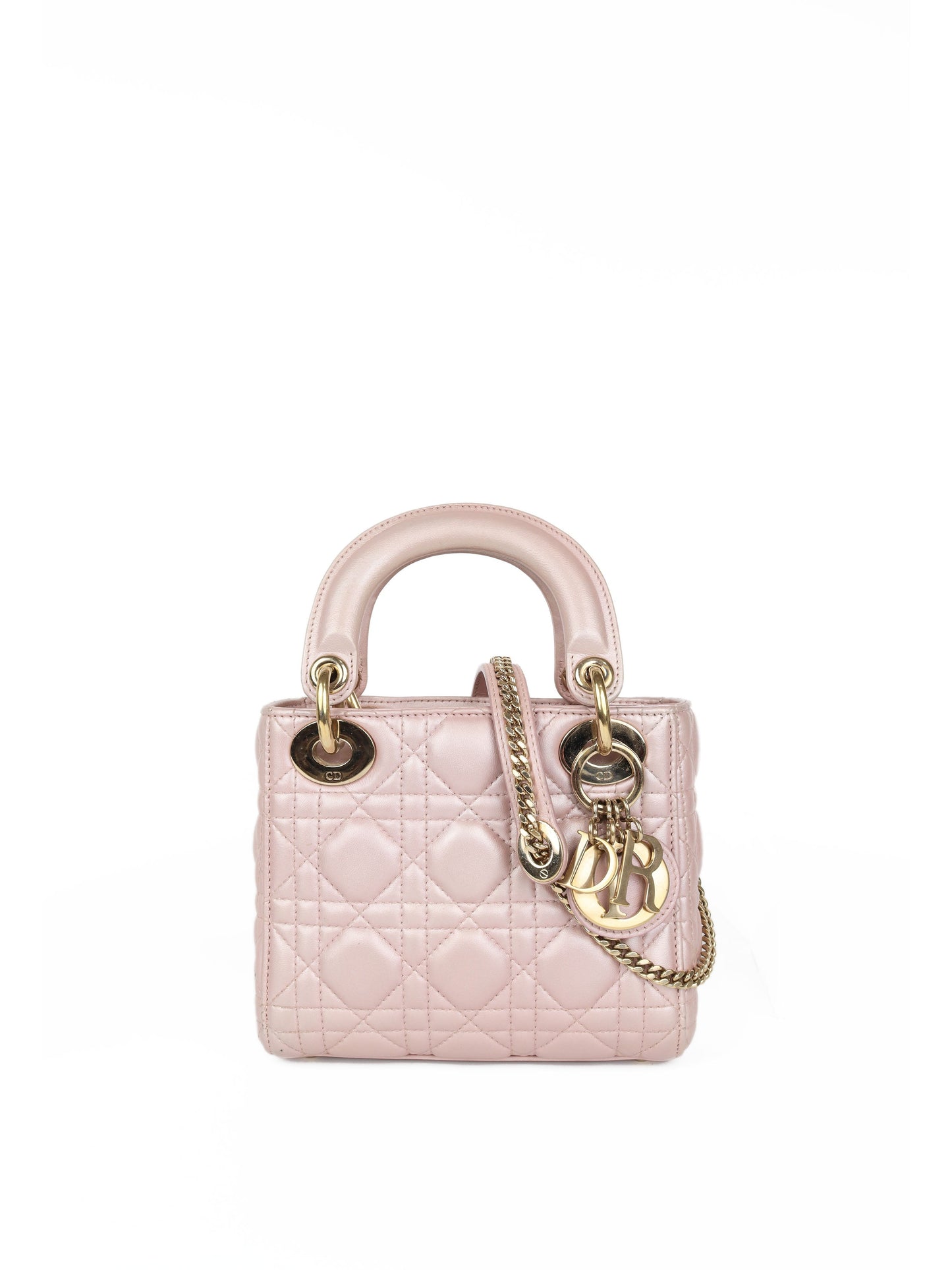Dior Bag Lotus Pearlescent Cannage Lady Mini Mini Bag