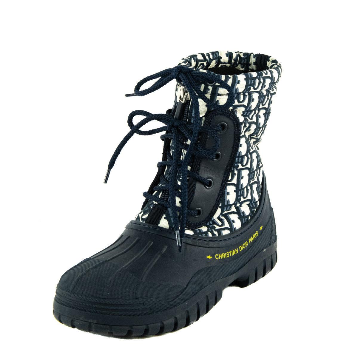 Dior Shoe Oblique D-Venture Ankle Boots Nylon Navy Shoes