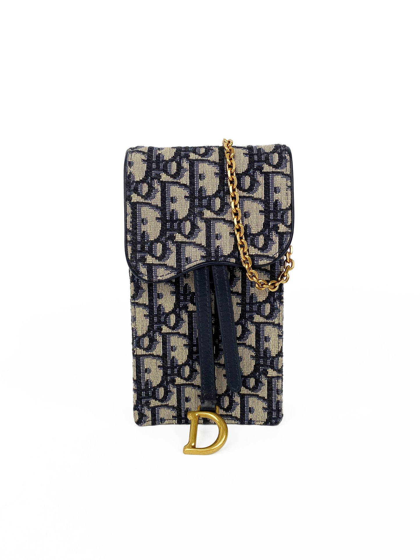 Dior Handbag Oblique Vertical Saddle Pouch