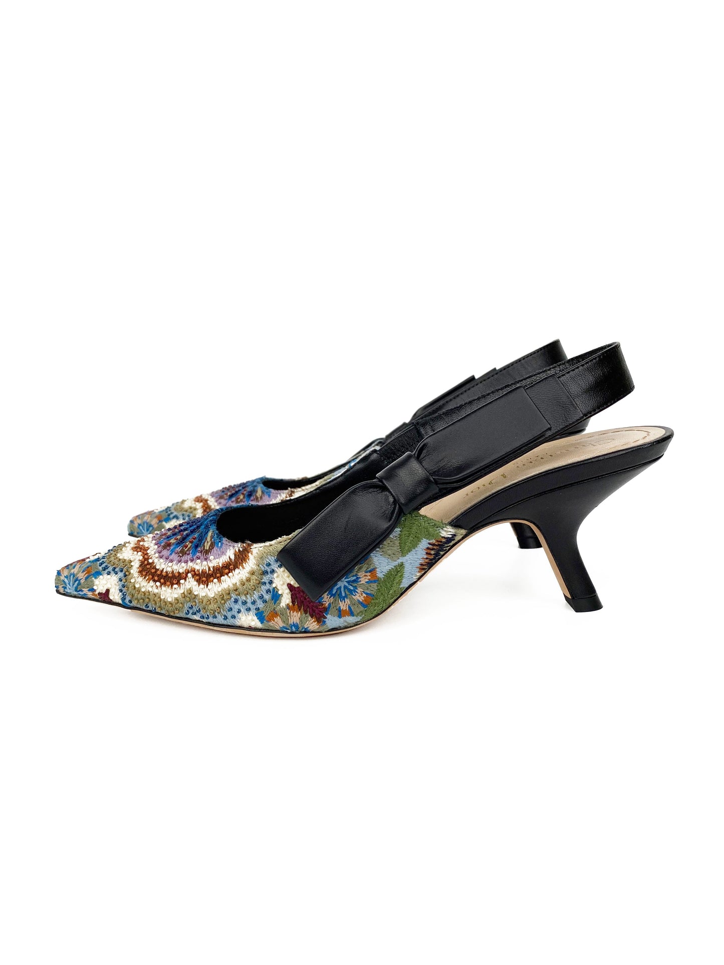 Dior Sling Bag Sweet-D Kaleidoscope Slingback Heels 37.5 Shoes