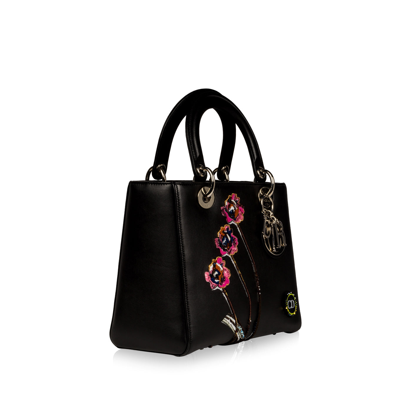 Dior Christian Lady Limited Edition Floral Shoulder Bag