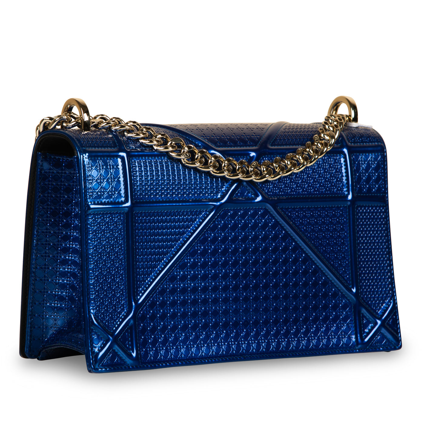 Dior Christian ama Metallic Cannage Shoulder Bag Diorama Metallic Cannage