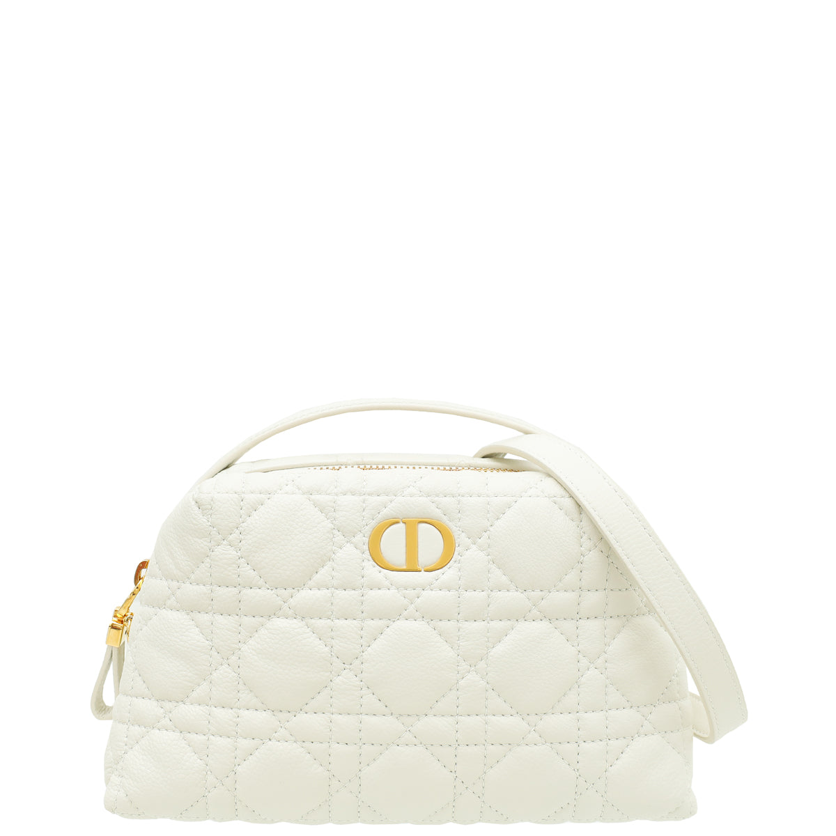 Dior Handbag Christian Cannage Caro D-Cosy Bag White Shoulder Bag