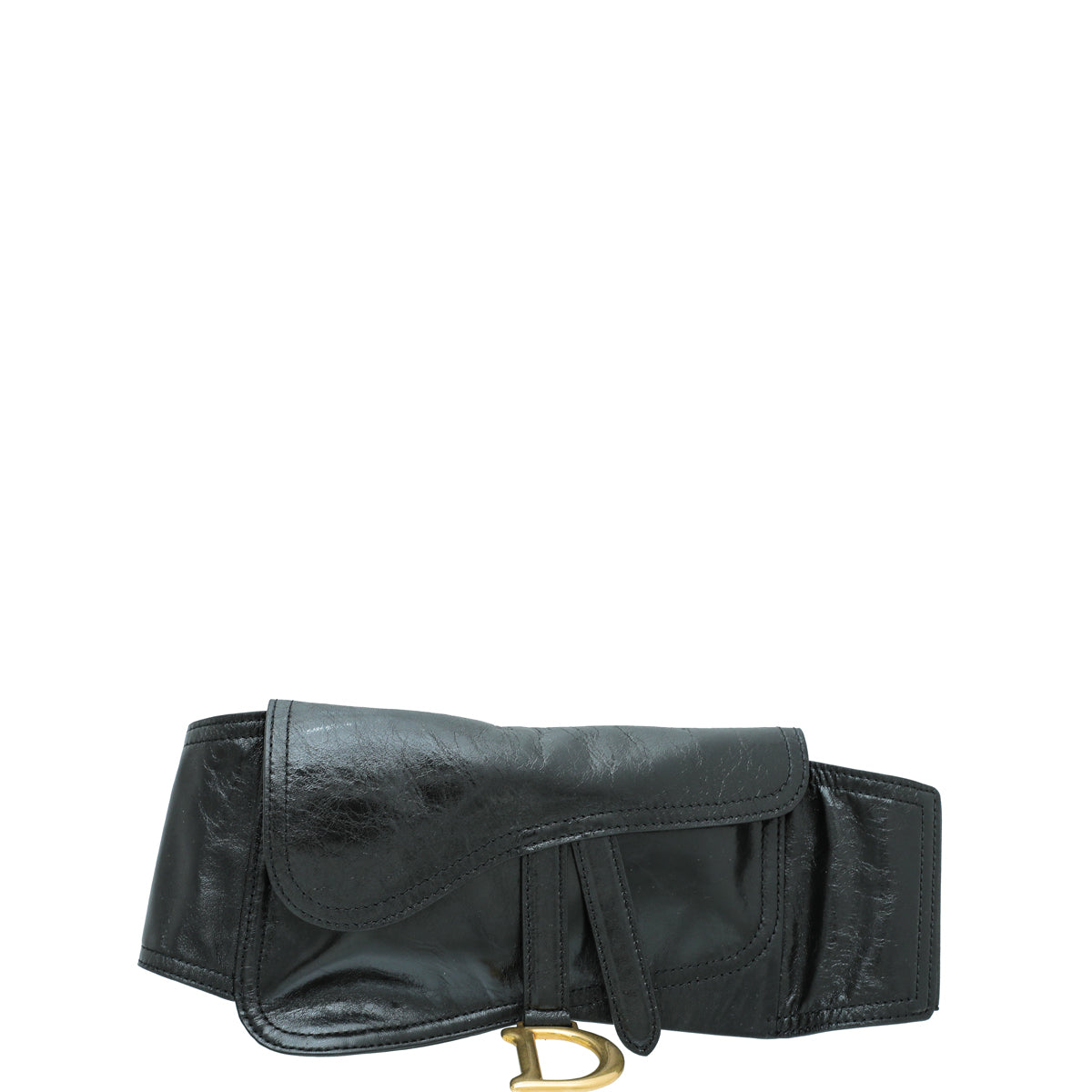 Dior Handbag Christian Saddle Belt Bag Black