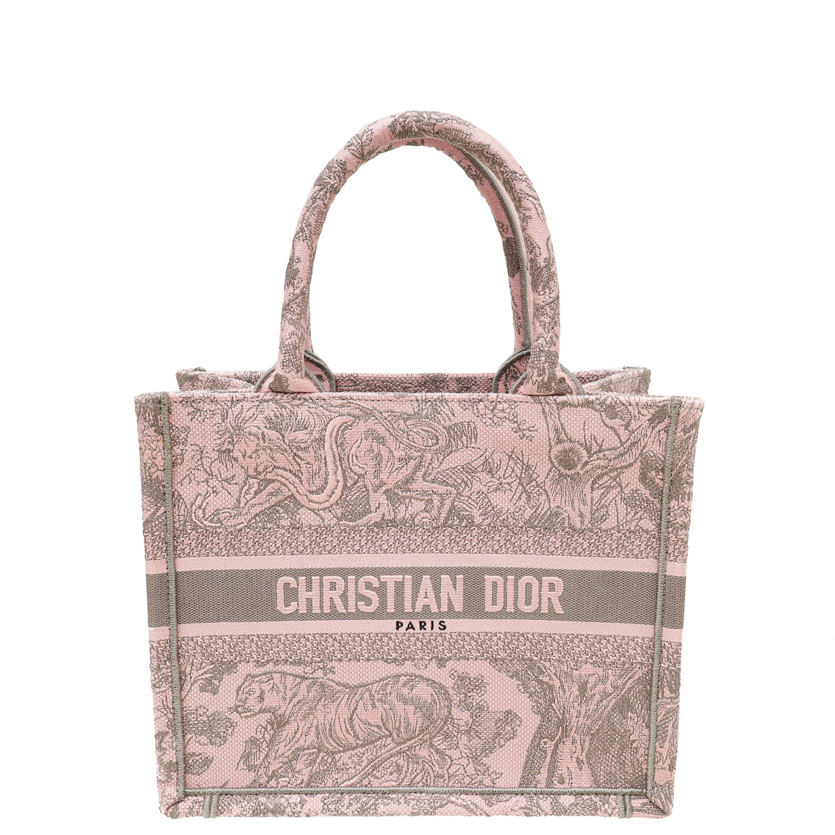 Dior Handbag Christian Toile De Jouy Book Tote Bag Small Embroidered