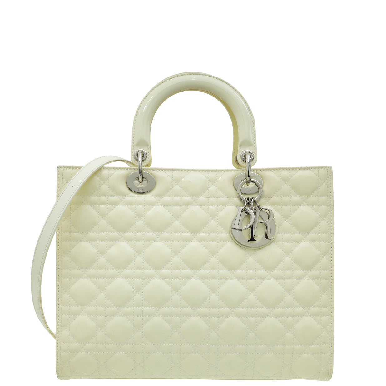 Dior Handbag Christian Lady Bag White Large Shoulder Bag