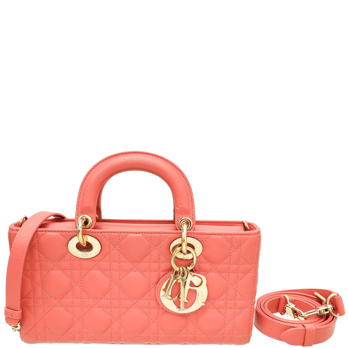 Dior Handbag Christian Light Lady D-Joy Bag Pink Medium Shoulder Bag
