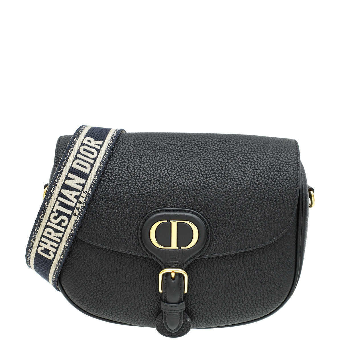 Dior Handbag Christian Bobby Shoulder Bag W Adjustabla Strap Black Medium