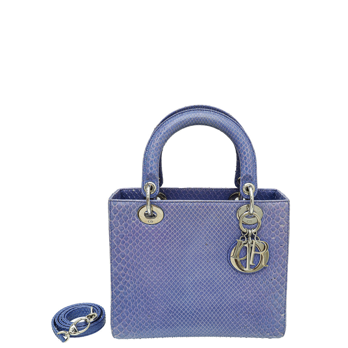 Dior Handbag Christian Lilac Lady Bag Python Medium Shoulder Bag