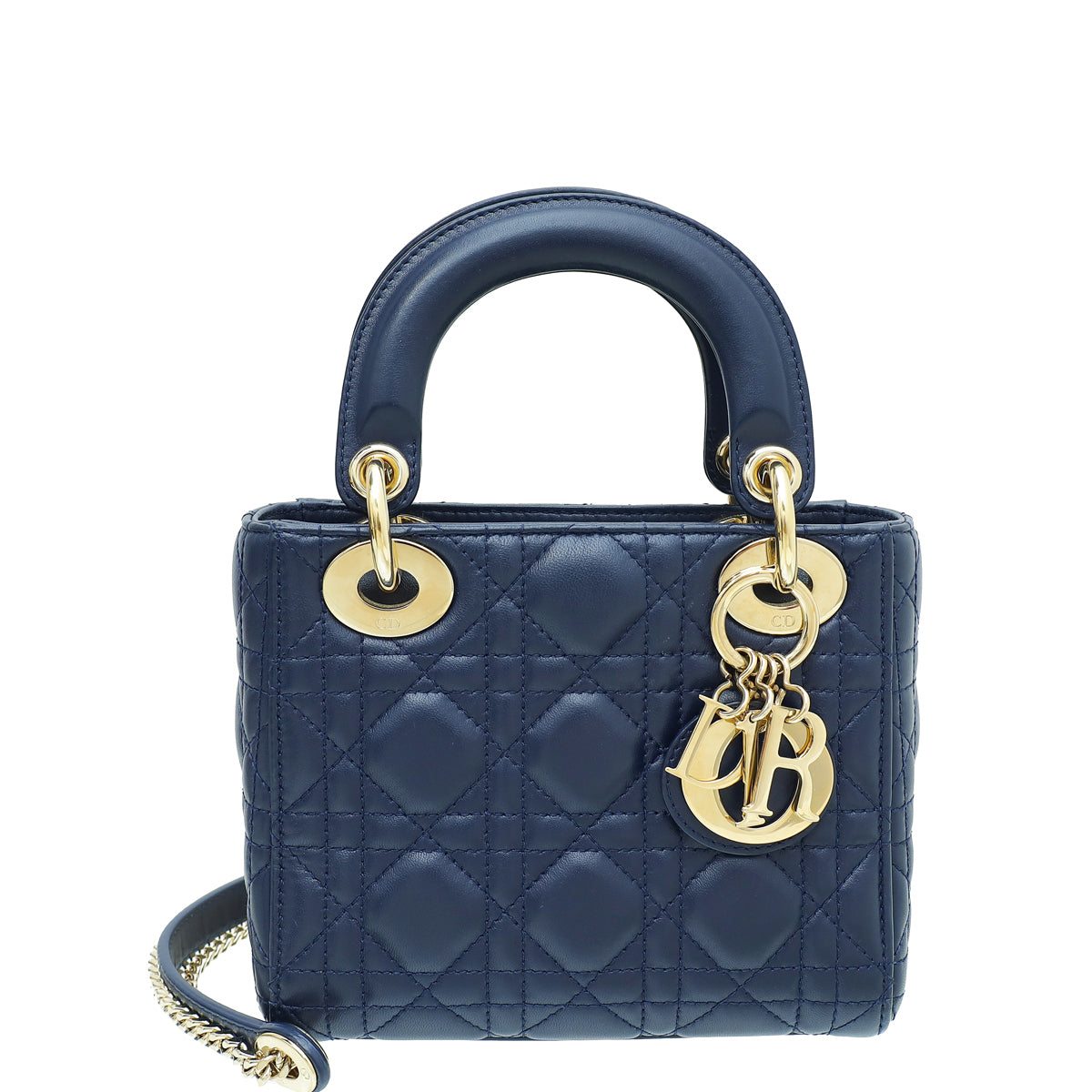 Dior Handbag Christian Lady Bag 2 Blue Navy Mini Shoulder Bag