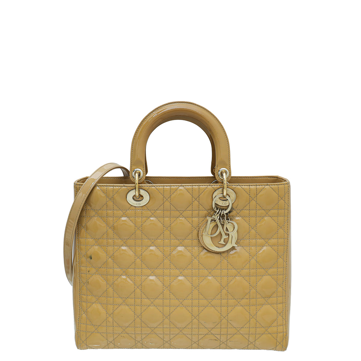 Dior Handbag Christian Lady Bag 2 Beige Large Shoulder Bag