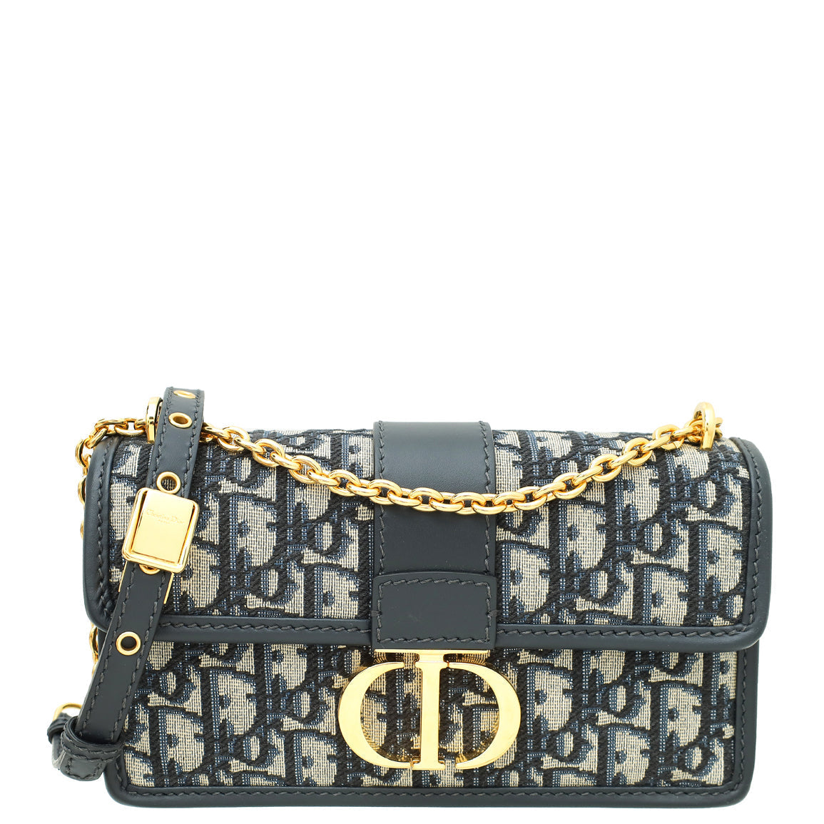 Dior Handbag Christian Oblique 30 Montaigne East West Bag Blue Shoulder Bag