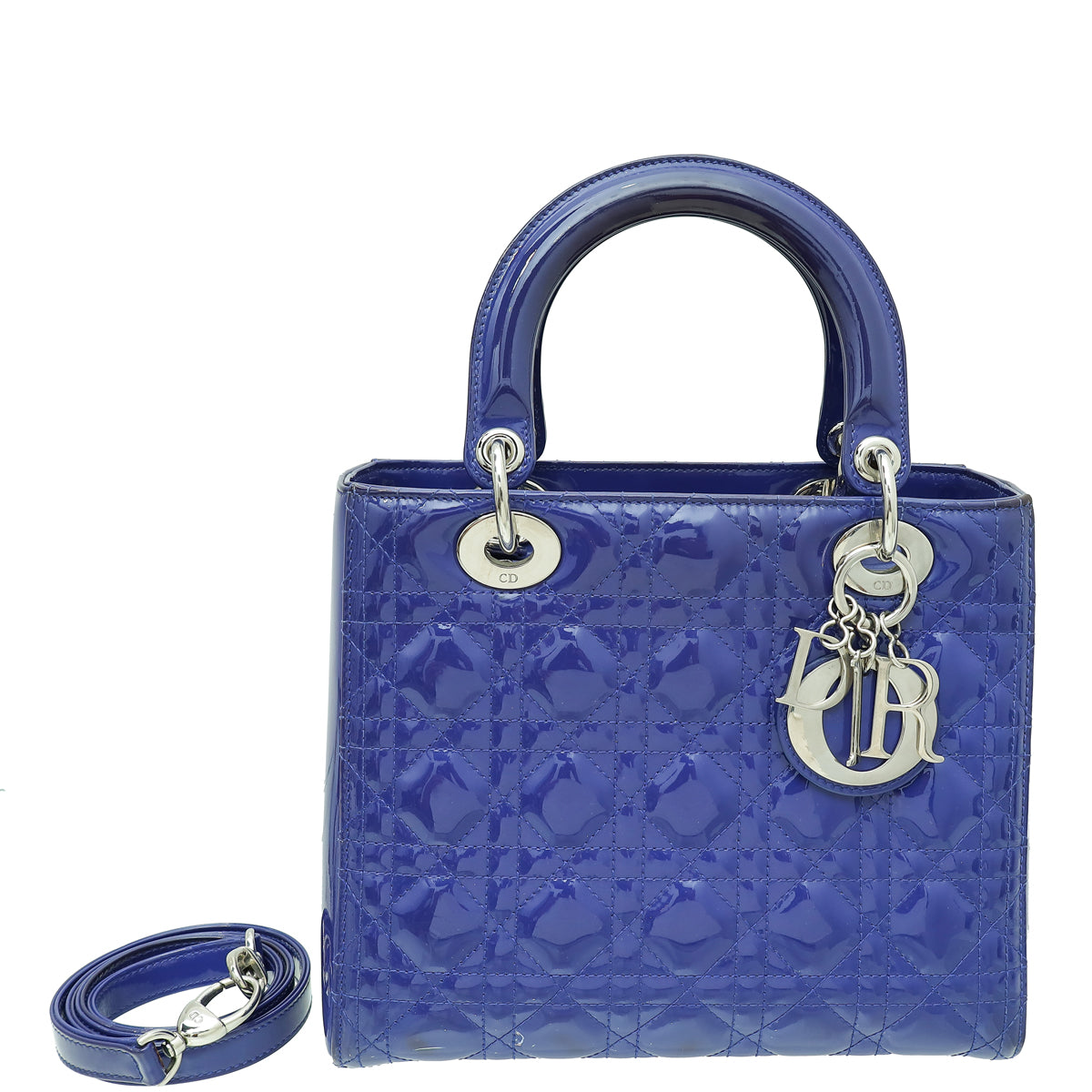 Dior Handbag Christian Violet Lady Bag 3 Medium Shoulder Bag