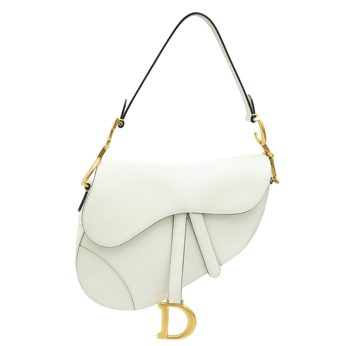 Dior Handbag Christian Saddle Bag 6 White Medium Shoulder Bag