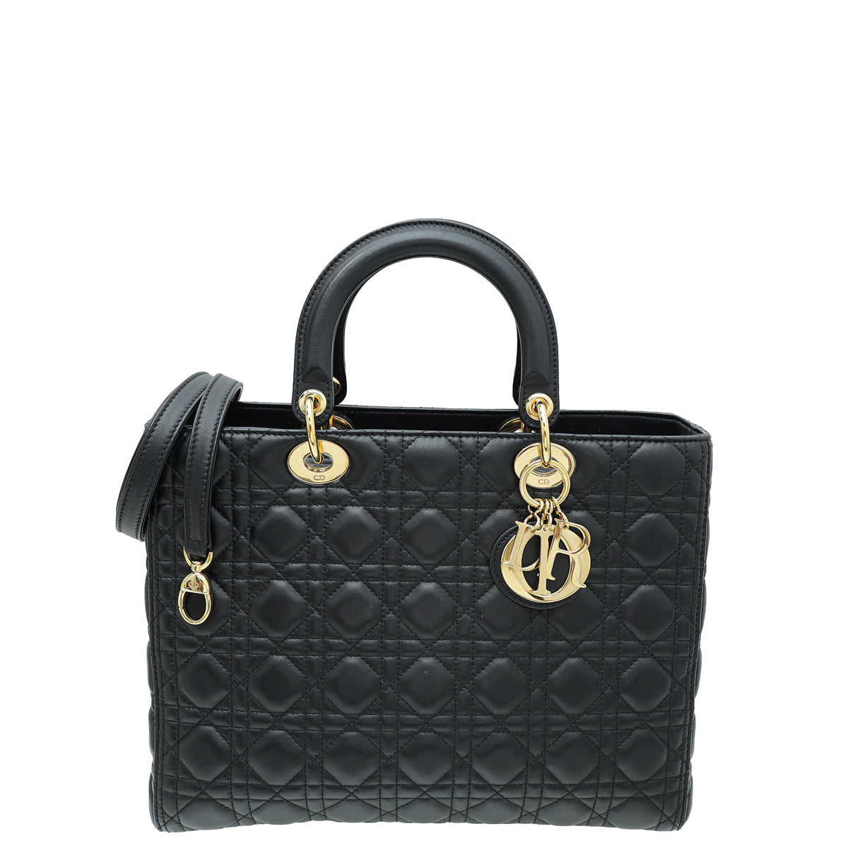 Dior Handbag Christian Lady Bag 6 Black Large Shoulder Bag