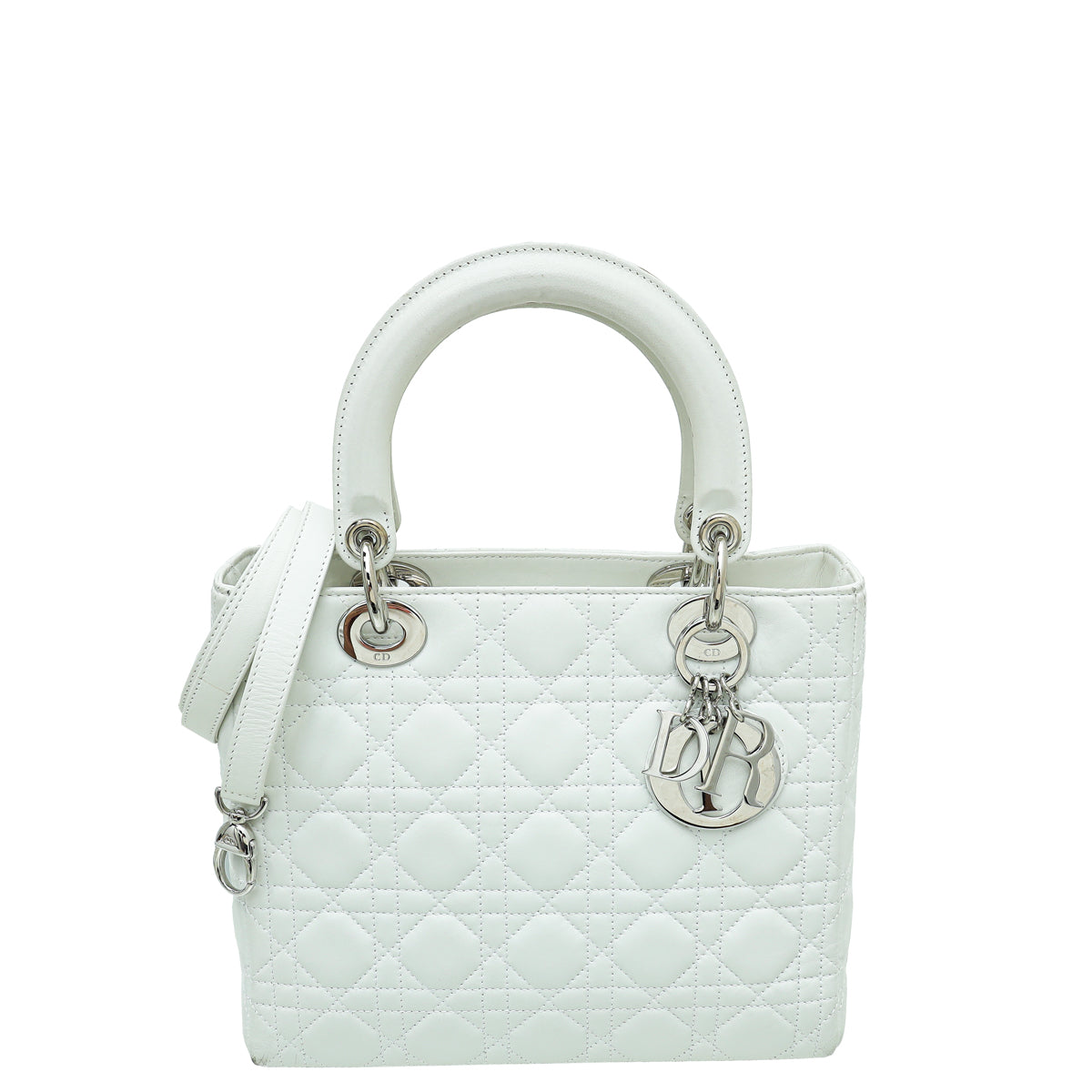 Dior Handbag Christian Lady Bag White Medium Shoulder Bag