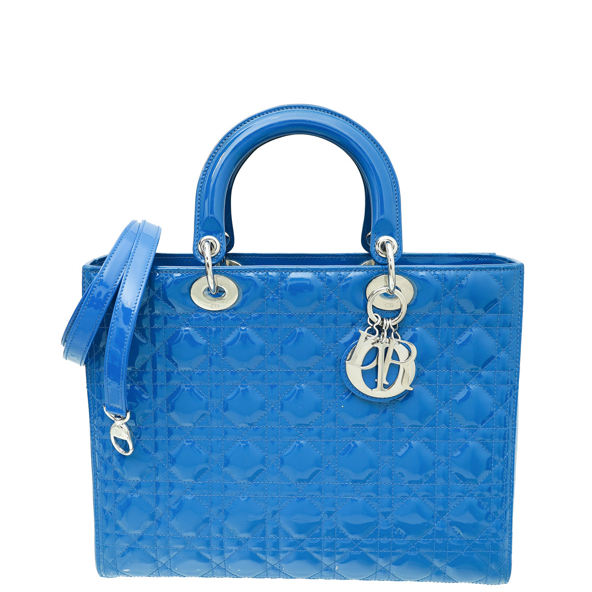 Dior Handbag Christian Royal Lady Bag Blue Large Shoulder Bag