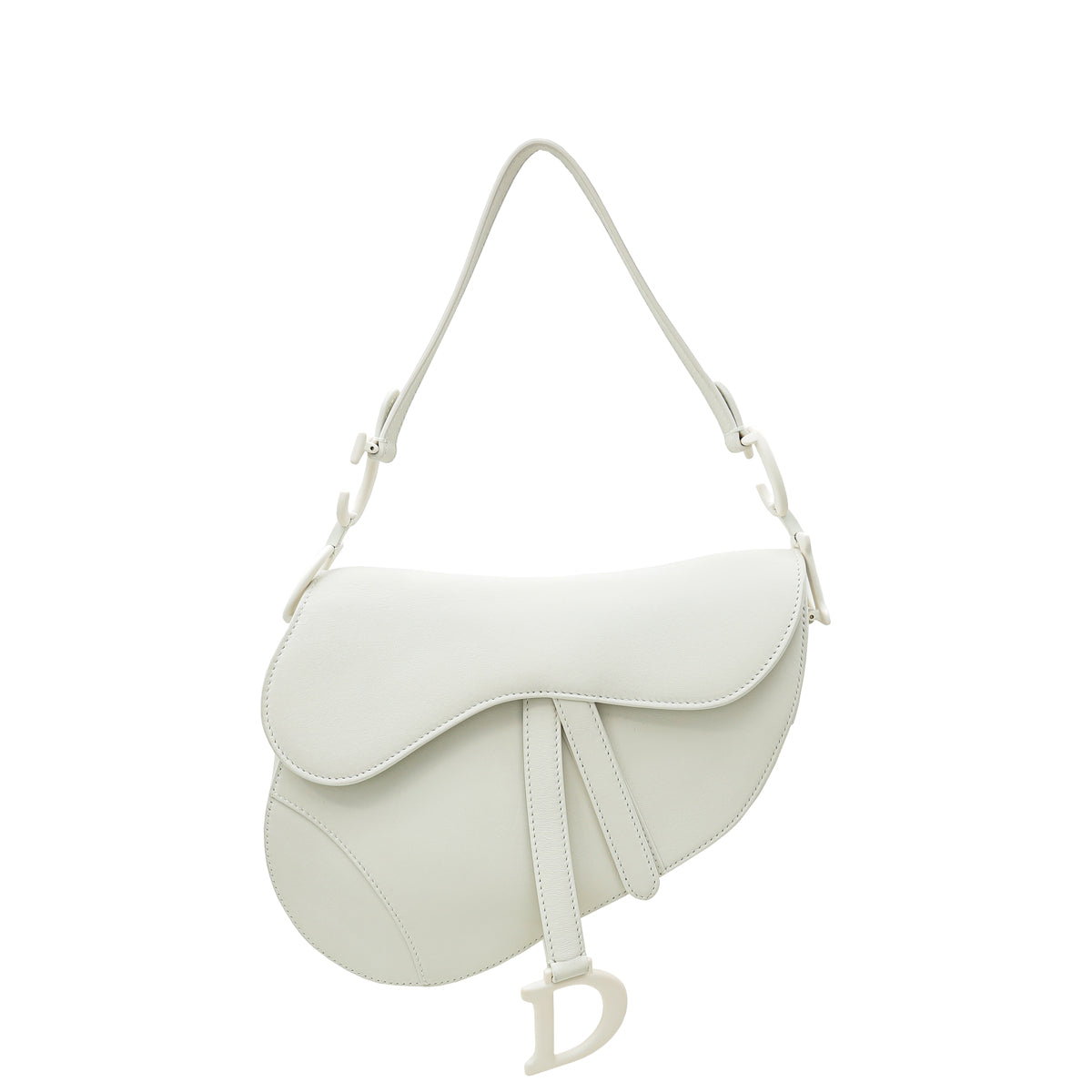 Dior Handbag Christian Saddle Ultra Matte Bag White Medium