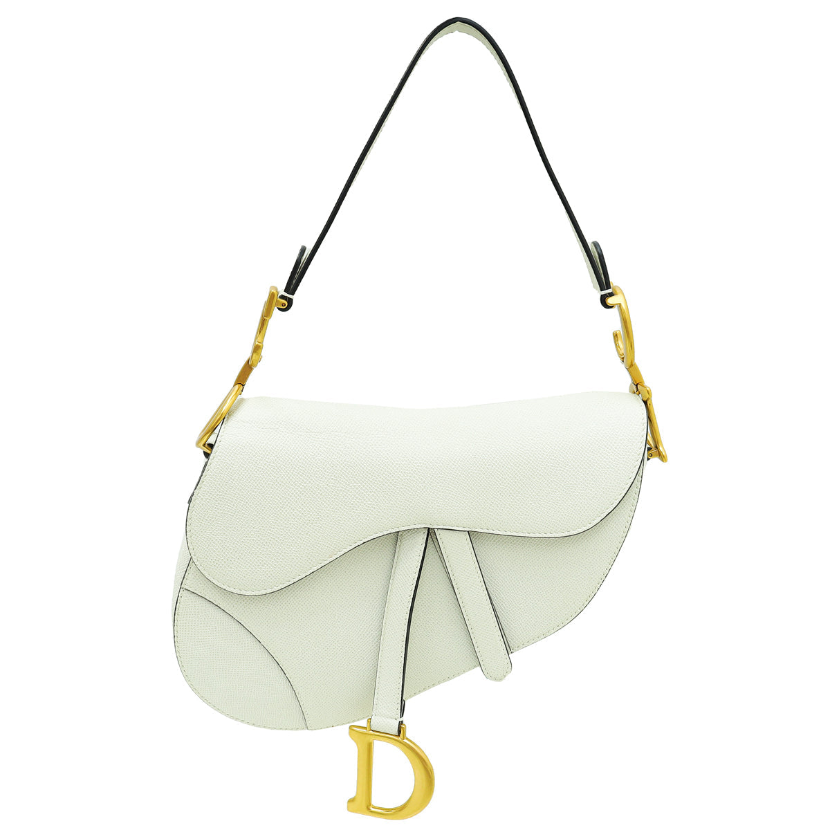 Dior Handbag Christian Saddle Bag 2 White Medium Shoulder Bag