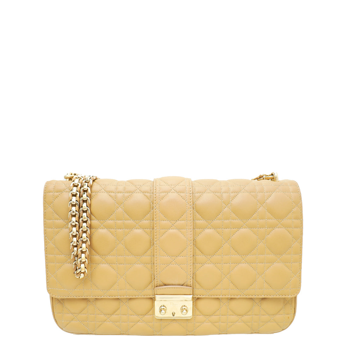 Dior Handbag Christian Miss Bag Beige Large Flap Shoulder Bag