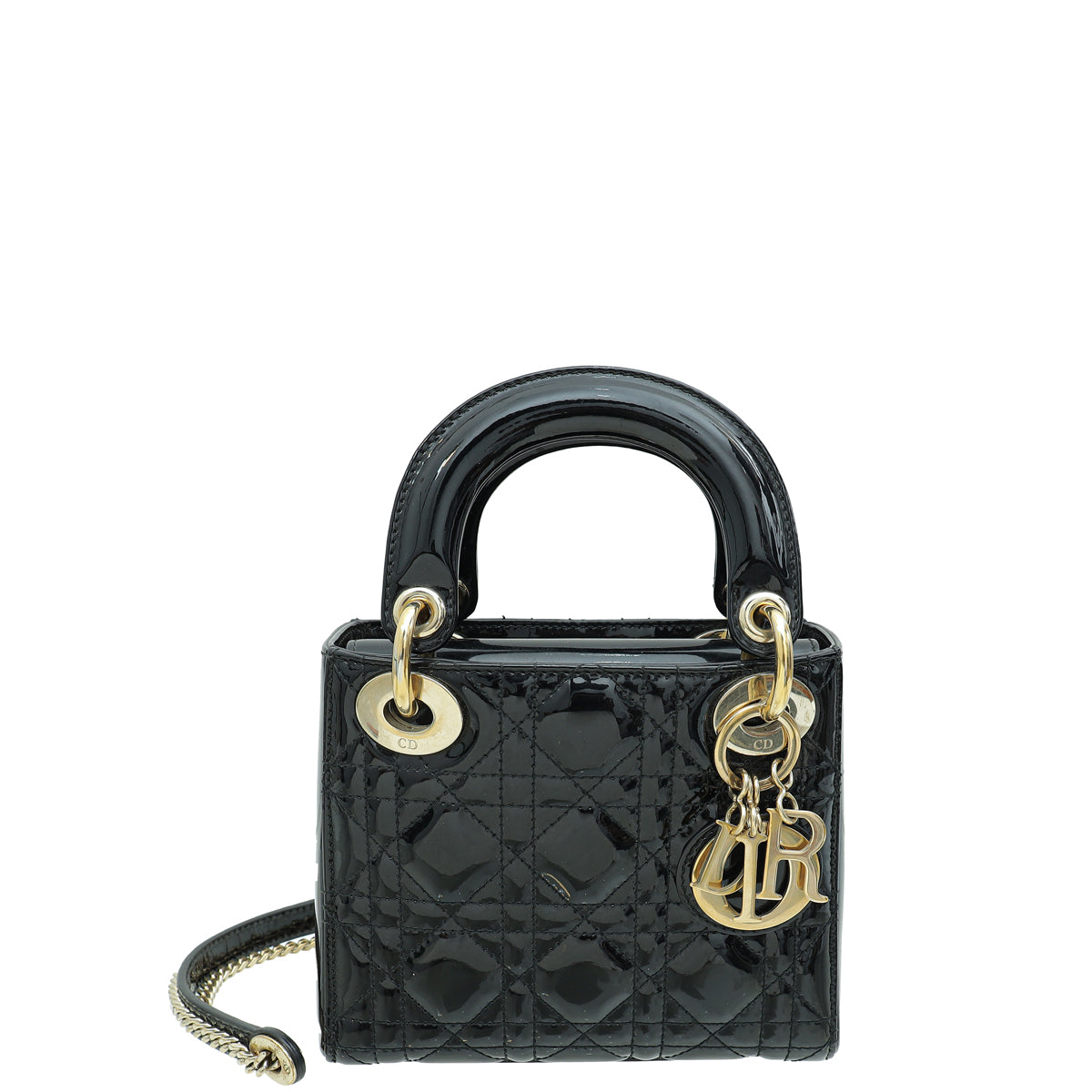 Dior Handbag Christian Lady Bag 2 Black Mini Chain Shoulder Bag