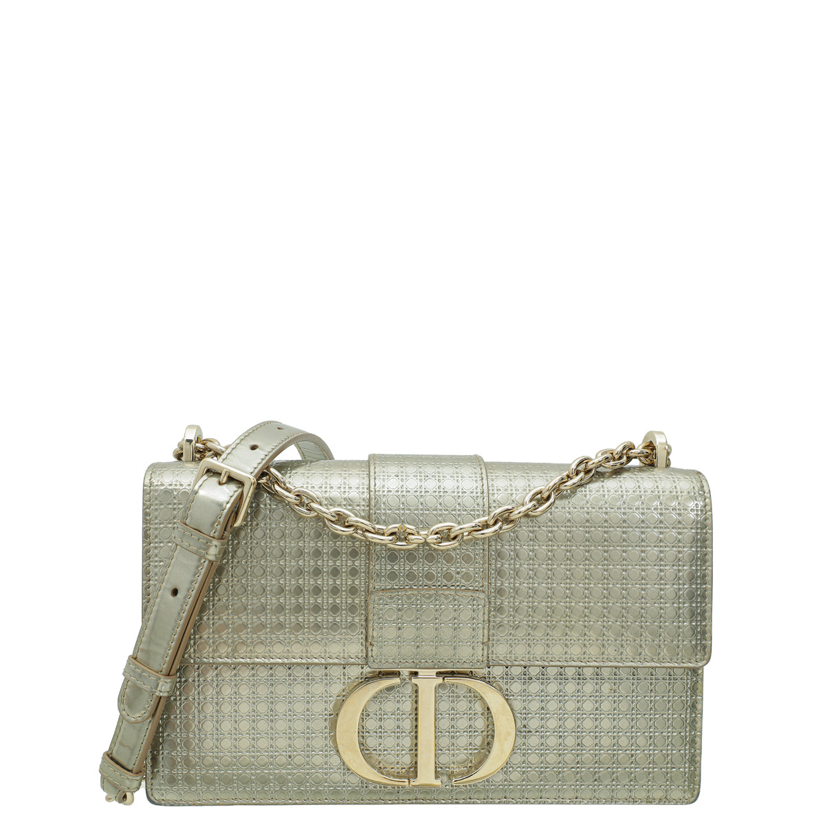 Dior Handbag Christian Champaign Microcannage 30 Montaigne Shoulder Bag