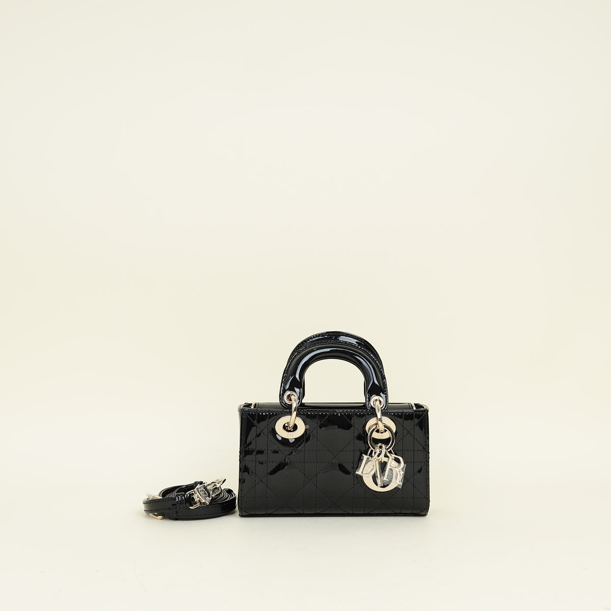 Dior Handbag Christian Lady D-Joy Bag 3 Black Micro Shoulder Bag