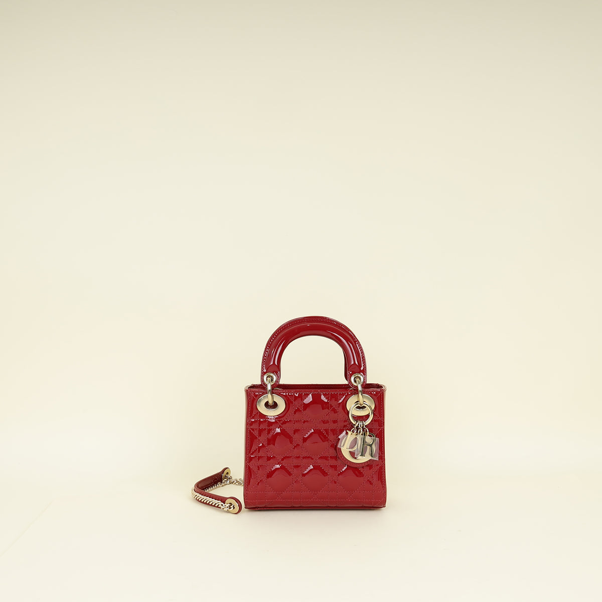 Dior Handbag Christian Cherry Lady Bag 4 Red Mini Chain Shoulder Bag