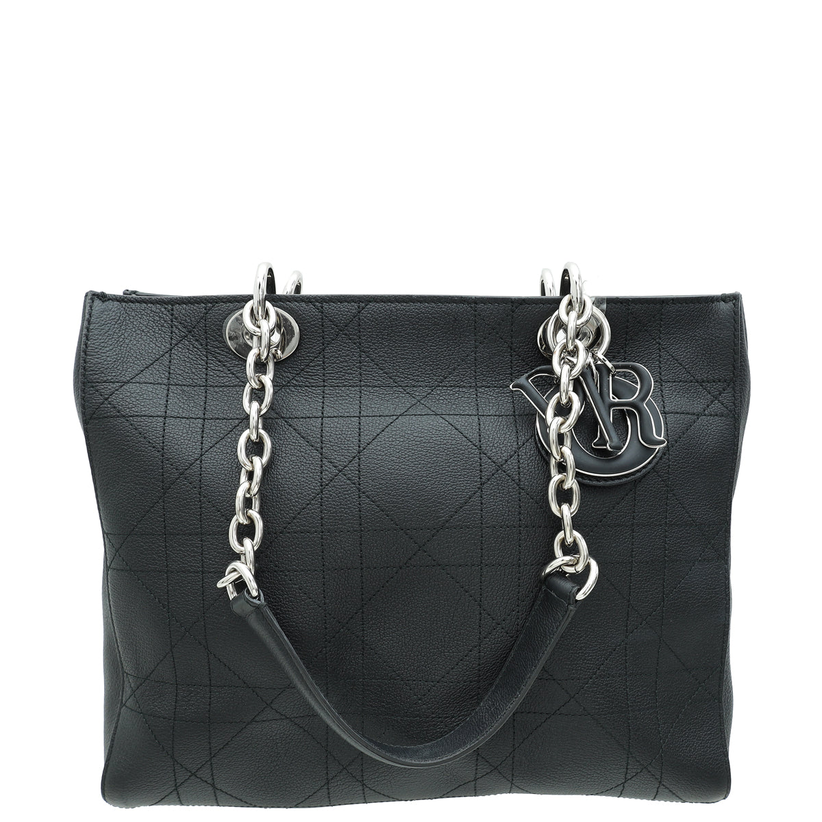 Dior Handbag Christian "Ultra" Tote Bag Black Medium Shoulder Bag