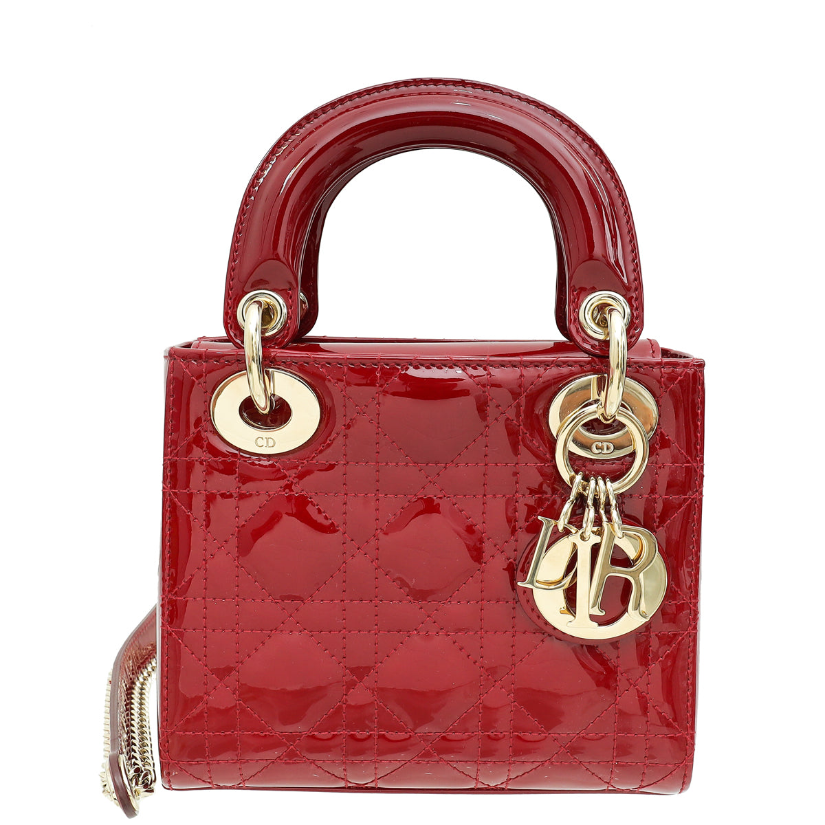Dior Handbag Christian Cherry Lady Bag Red Mini Chain Shoulder Bag Mini Chain Bag