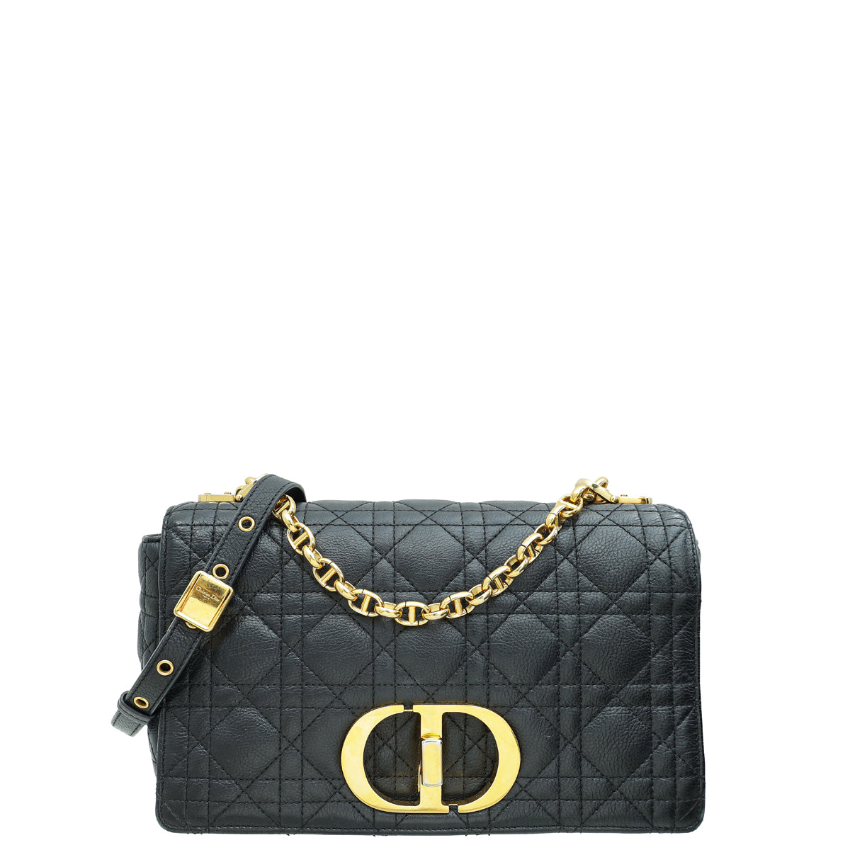 Dior Handbag Christian Caro Shoulder Bag Black Medium