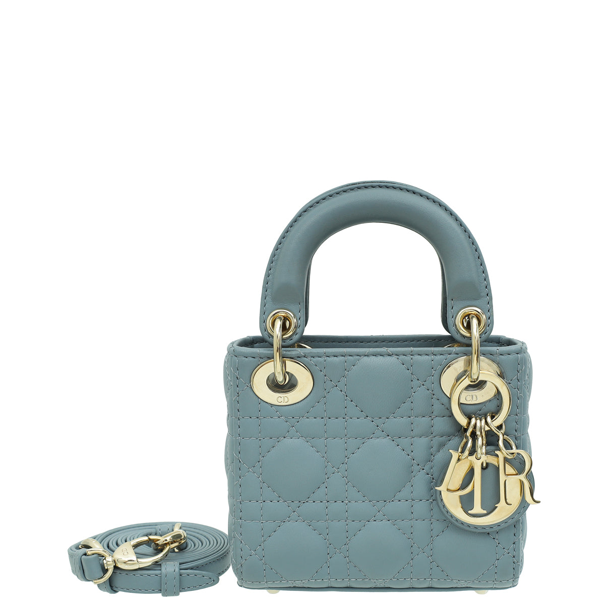 Dior Handbag Christian Cloud Lady Bag Blue Micro Shoulder Bag