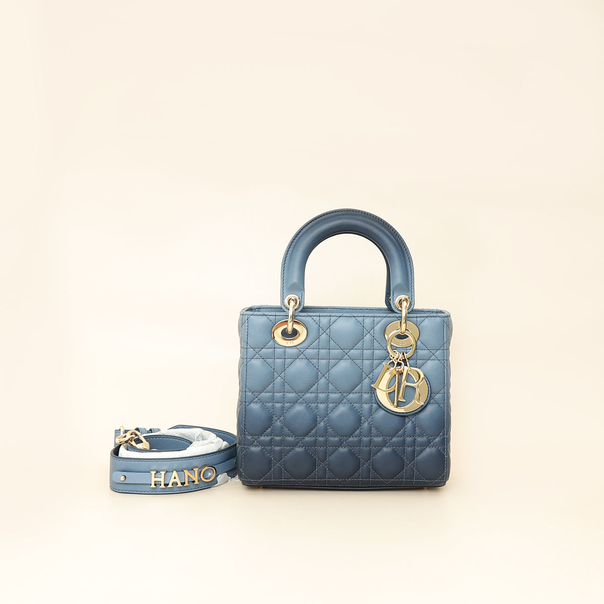 Dior Handbag Christian Lady My ABC Bag 2 Blue Small Shoulder Bag