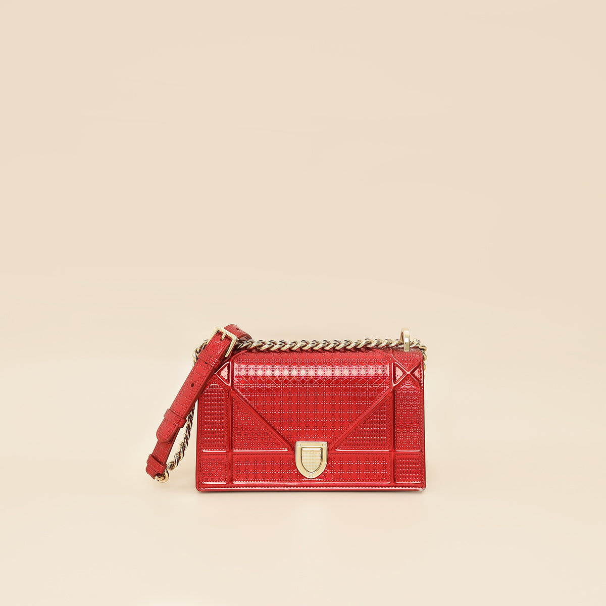 Dior Handbag Christian Cannage ama Shoulder Bag Red Small Micro