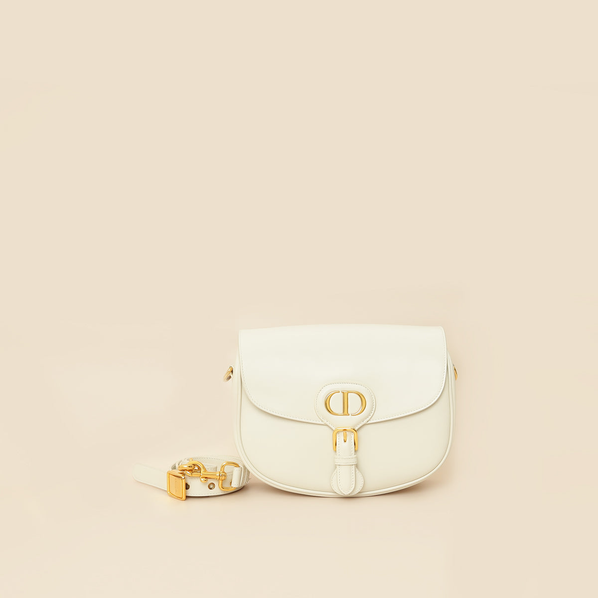 Dior Handbag Christian Bobby Shoulder Bag White Medium
