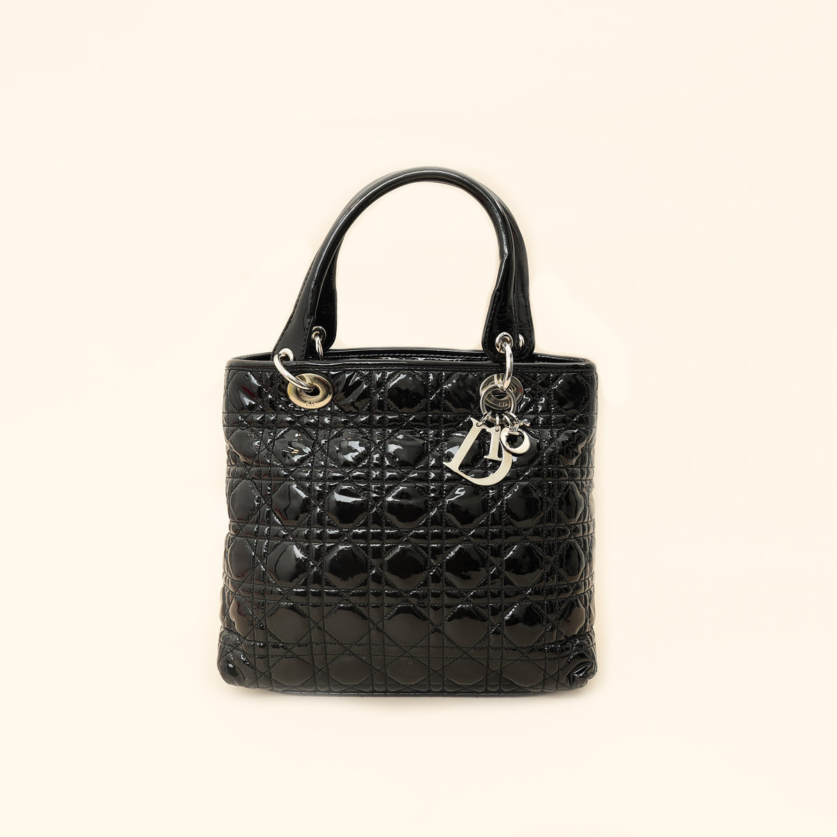 Dior Handbag Christian Cannage Soft Tote Bag Black Shoulder Bag
