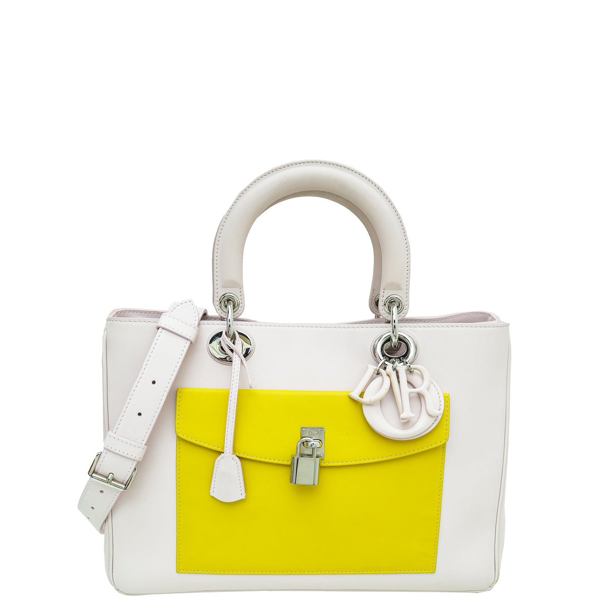 Dior Handbag Christian Tricolor Front Pocket issimo Bag Medium Shoulder Bag