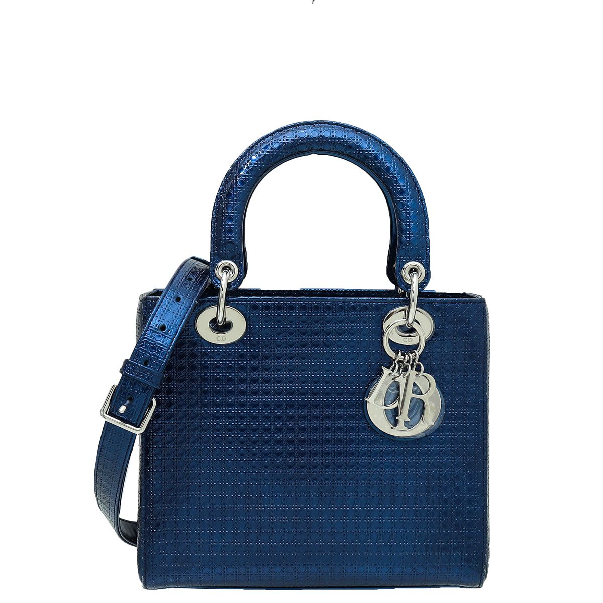 Dior Handbag Christian Lady Cannage Bag Blue Medium Micro Shoulder Bag