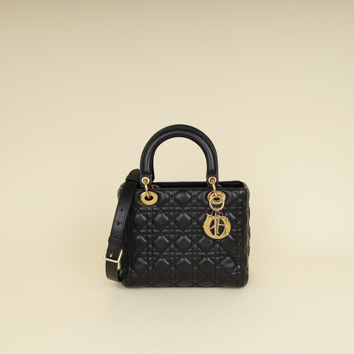 Dior Handbag Christian Lady Bag 20 Black Medium Shoulder Bag