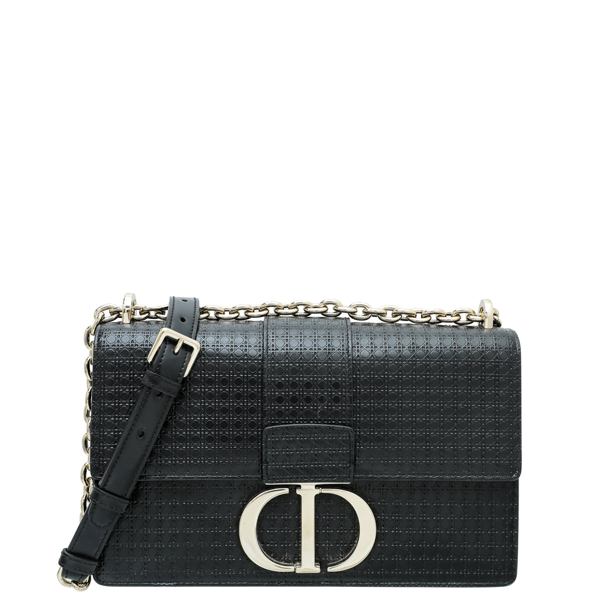 Dior Handbag Christian 30 Montaigne Cannage Bag Black Micro Chain Shoulder Bag