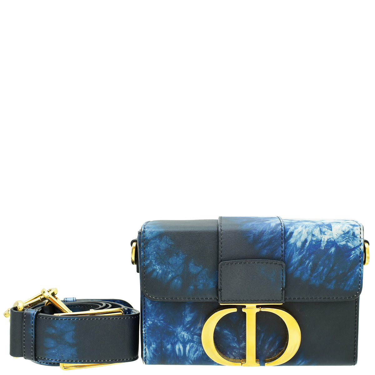 Dior Handbag Christian 30 Montaigne Box Tie Dye Bag Blue Shoulder Bag