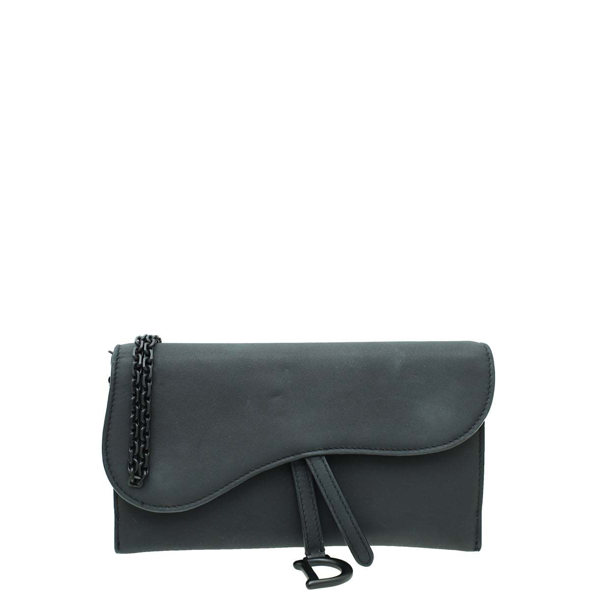 Dior Shoulder Bag Christian So Saddle Wallet Black Chain