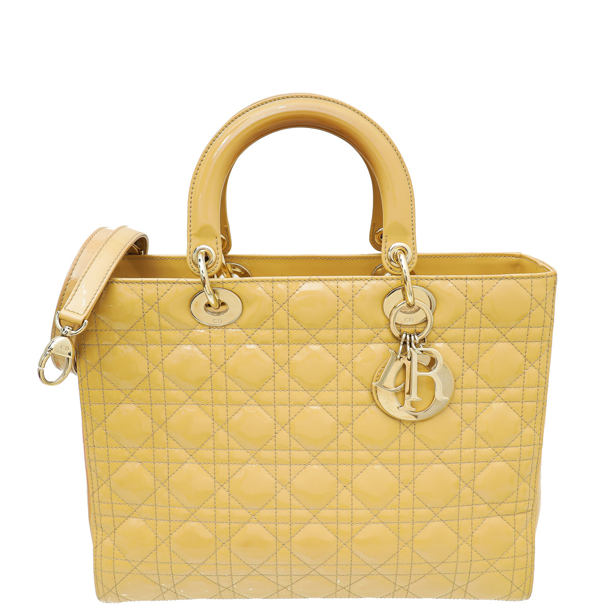 Dior Handbag Christian Lady Bag 3 Beige Large Shoulder Bag