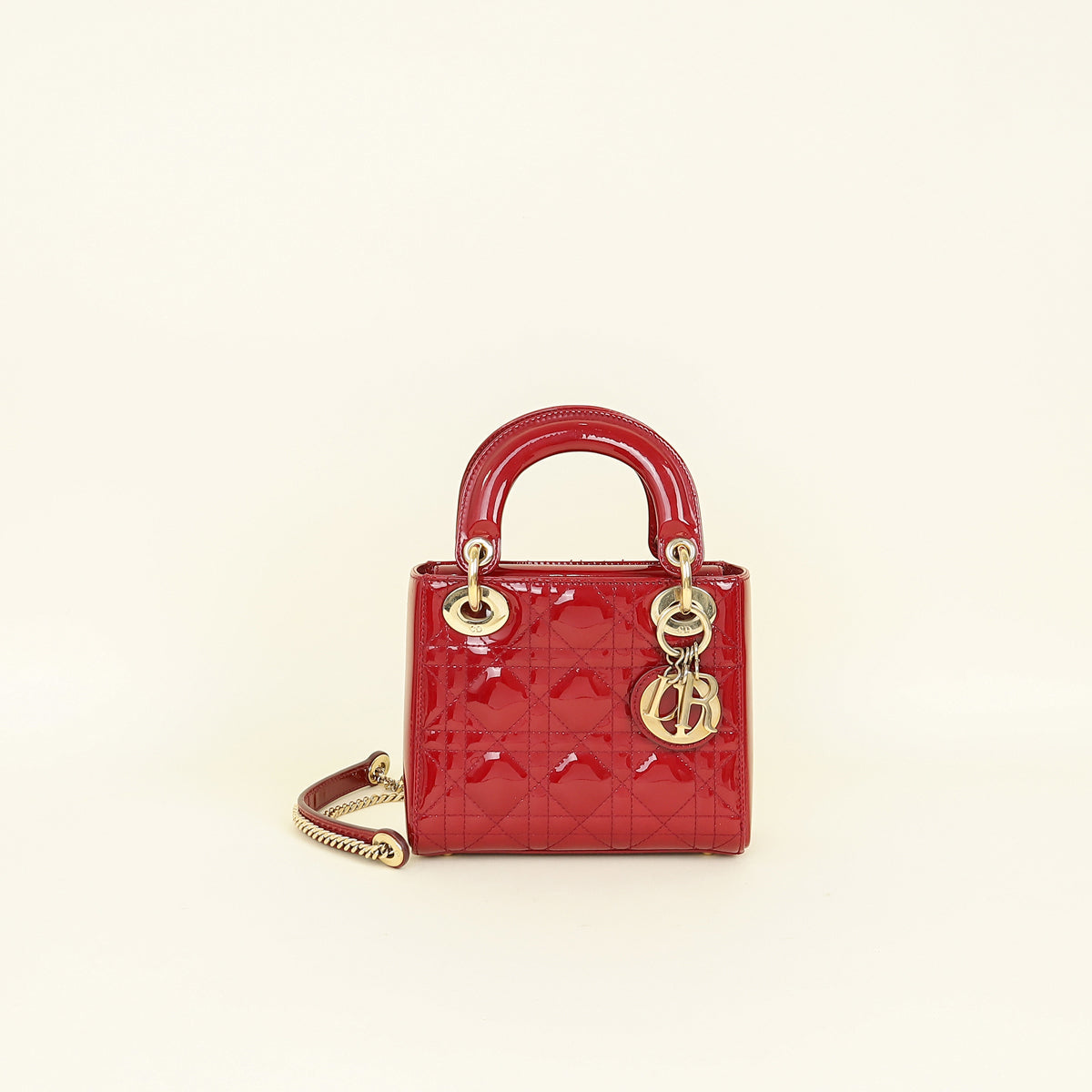 Dior Handbag Christian Cherry Lady Bag Red Mini Chain Shoulder Bag