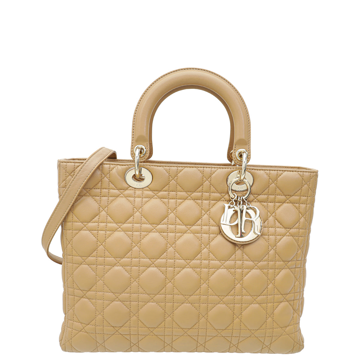 Dior Handbag Christian Nude Lady Bag 2 Large Shoulder Bag